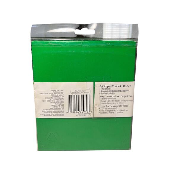 Wilton Pet Shaped Cookie Cutters Dog, Bone, Paw, Doghouse Set of 4 - Picture 3 of 5